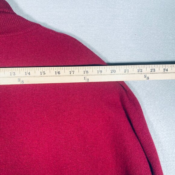 Garnet Hill Cashmere Sweater Womens S Raspberry Red Oversized Pullover Slouchy - Picture 7 of 12